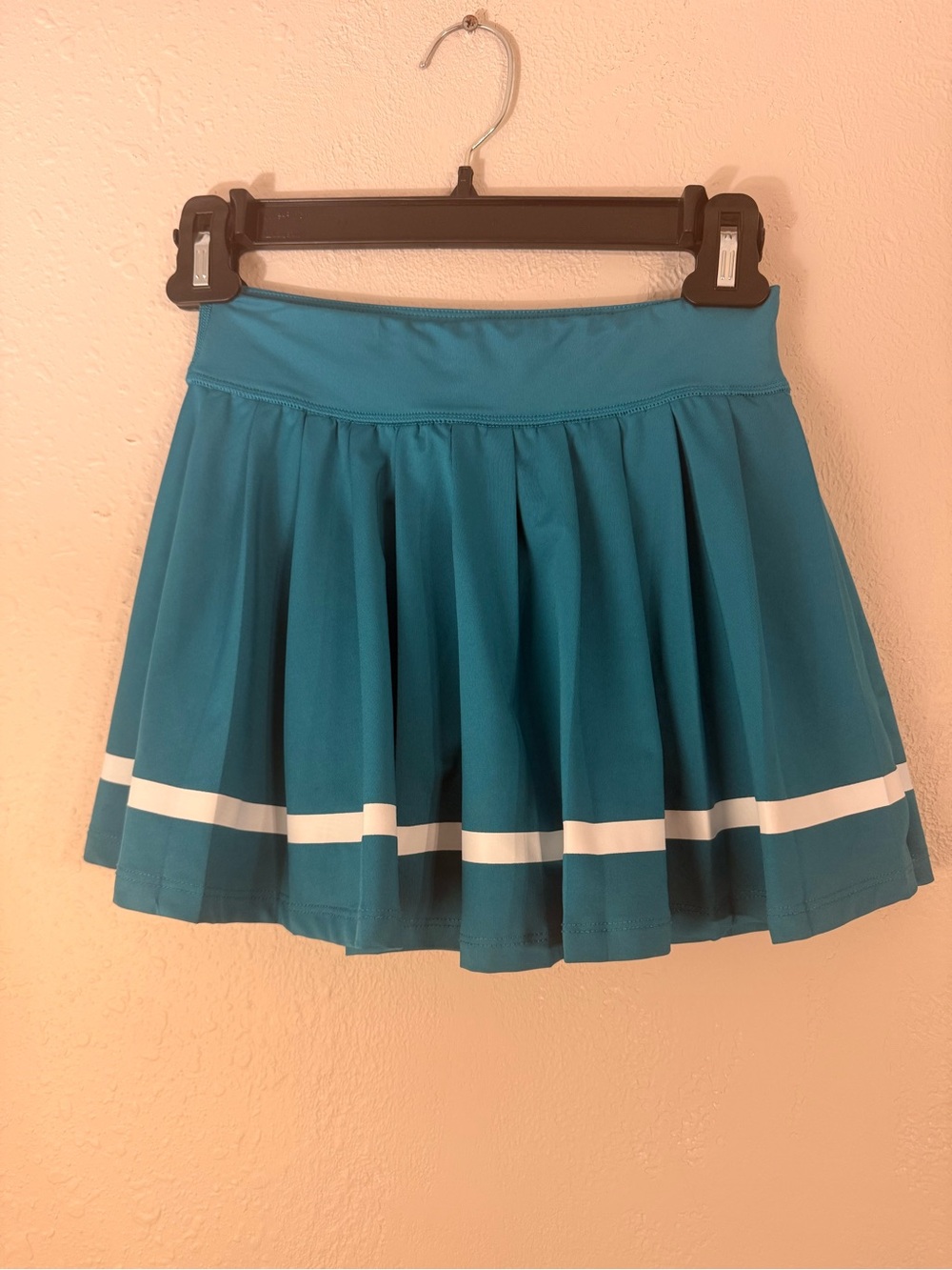 90 Degree by Reflex Girls Teal Athletic Skirt with White Stripe L(12)